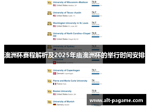 澳洲杯赛程解析及2025年庙澳洲杯的举行时间安排 澳洲杯赛程解析及2025年庙澳洲杯的举行时间安排